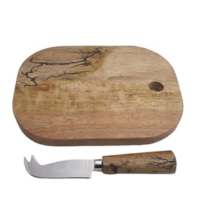 Artesanías hechas a mano Bloque de cortar de madera de acacia Mejor fabricante Venta al por mayor Cocina casera Color de madera natural Diseño moderno - Product Image 1