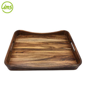 Bandeja de comida grande de madera de acacia con asa para fiestas en la cocina y Navidad para restaurantes - Product Image 1