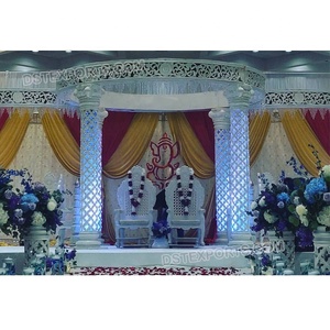Elegante Mandap de Cristal Decorativo para Bodas, Mandap de Cristal Blanco Diamante, Fantástico Mandap de Cristal para Bodas en Maryland, California - Product Image 1