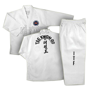 ขายส่ง Poomsae Wtf Itf Dobok เทควันโดคุณภาพสูงผ้าเครื่องแบบ - Product Image 3