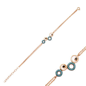 Ronde Unique Forme Turquoise Pierre Bracelet En Gros En Argent Sterling Main Turc Bijoux - Product Image 1