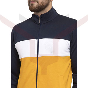 Survêtement de sport en coton à fermeture éclair pour homme, survêtement d'hiver avec logo personnalisé - Product Image 1