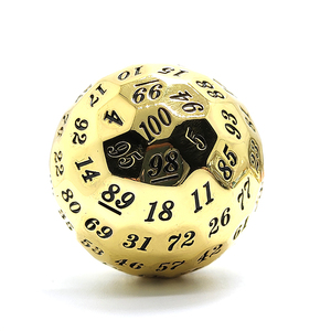 Custom D100 Single 50mm 100 Cara Poliédrica Metal Dados Galvanoplastia Color Esférico <span class=keywords><strong>Digital</strong></span> Poliedro Dados - Product Image 6