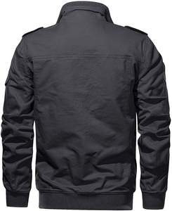 Chaqueta Deportiva de Invierno para Hombre, 100% Algodón, Color Sólido, Estilo Vintage, Informal, de Alta Calidad, con Cuatro Bolsillos - Product Image 4