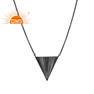 Collier à longue chaîne en plaqué Rhodium pour femmes, nouvelle collection de bijoux, pendentif élégant, styliste, en argent massif - Product Image 1
