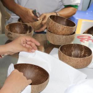 ภาชนะใส่อาหารทรงกลมชามมะพร้าวแบบใช้แล้วทิ้งเทคนิคตามสั่งจัดส่งรวดเร็วคุ้มค่ามากสำหรับตลาดเรา - Product Image 2