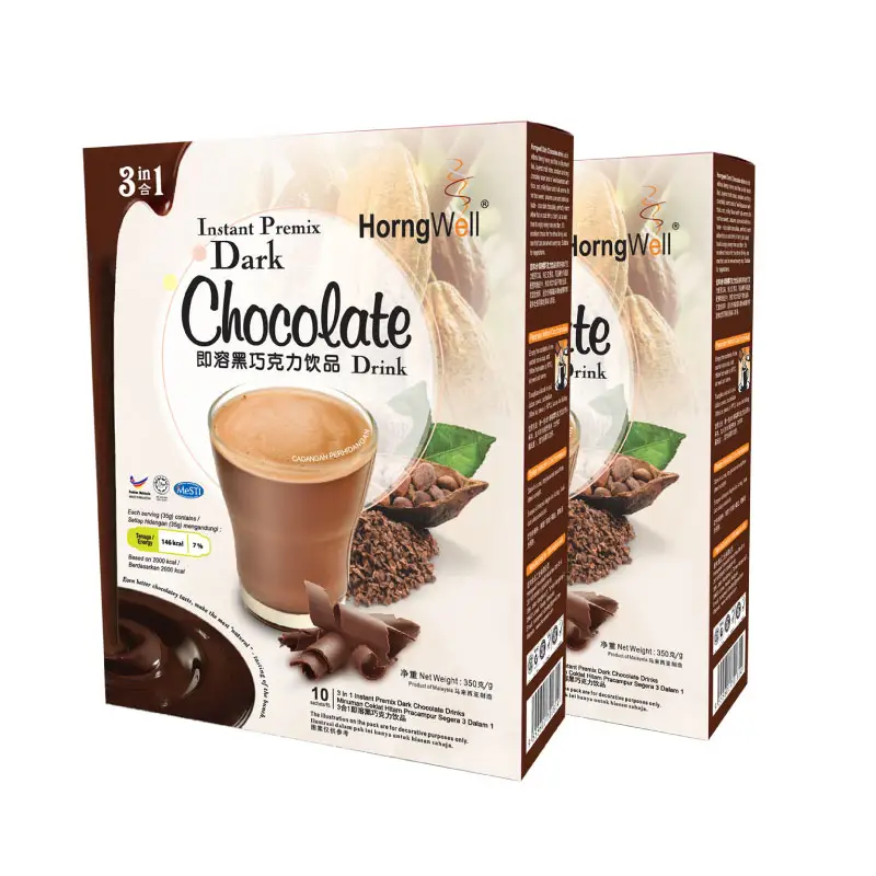 Special Formulated Instant Dark Chocolate Drinks with Coconut Sugar