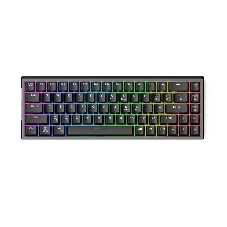Tronsmart Elite Keyboard Mekanis, Papan Ketik Mekanis dengan Lampu RGB Lebih dari 16.8 Juta Warna Sakelar Nirkabel BT 2.4GHz