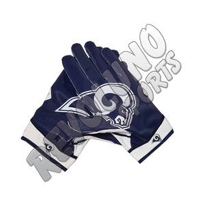Récepteur Gants de football américain Sticky Custom Palm Design Sublimation Printing Back Hand Gants américains en gros - Product Image 1