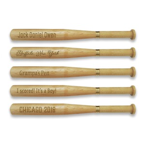 Bate de madera de béisbol/Softball, grabado personalizado con nombre de jugador o nombres de empresa - Product Image 1