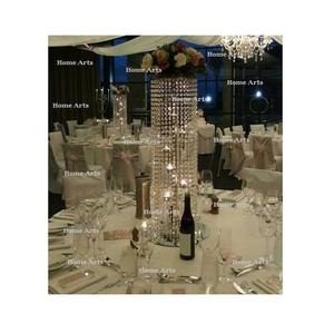 Centro de mesa de boda de metal y cristal, centro de mesa de Evento de forma personalizada de primera calidad a la venta - Product Image 1