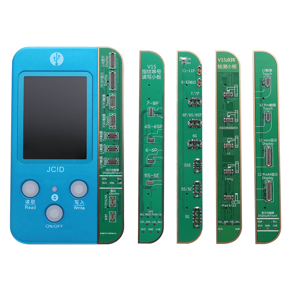 JC V1S мобильного телефона со штрих-кодом 6-в-1 программист с True tone, определение отпечатка пальца бортовой батареи для iPhone 8P X XR XS 11 12 Pro Max