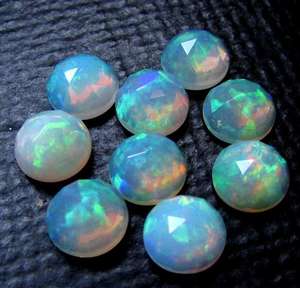 Prix de gros de haute qualité 6mm Rose Cut pierre précieuse opale éthiopienne traitée thermiquement IGI certifié pierre précieuse en vrac pour bijoux - Product Image 3