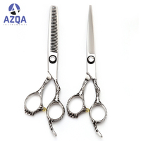 Tijeras profesionales de peluquería, barbería, salón, afeitadora de corte de pelo, profesional, doble adelgazamiento, 6"