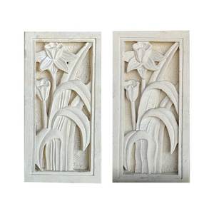 Pierre naturelle de Bali à décor mural personnalisé, motif fleurs, Relief des contours - Product Image 5