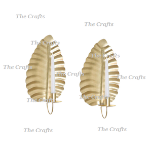 Aluminium Silver And Gold Color Wall <b>Candle</b> Holder Different Size Set Of Two Wall <b>Hanging</b> <b>Candle</b> Holder - Product Image 4