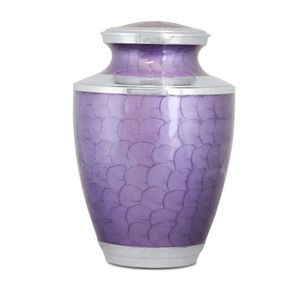 Purple Textured Metal Cremation Urn Adult <b>Ash</b> Storage Decorative Memorial Funeral Urn Modern <b>Keepsake</b> Burial Container - Product Image 2