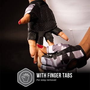 Camouflage Printed <b>Weight</b> Lifting <b>Gloves</b> for Women High Quality Light Padded Palm and Breathable Mesh Back Printed <b>Glove</b> Design - Product Image 6