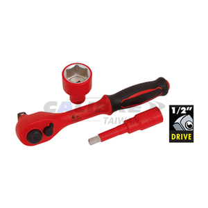 CALIBRE Auto Repair 20pc 1/2 Dr VDE Insulated Hand Tools Set with Hard Case OEM <b>Sockets</b> 10-32mm <b>Extension</b> Bars 130/250mm - Product Image 2