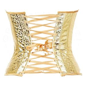 Doitbest — Corset doré pour femmes, en acier, brocart à deux tons et désossés - Product Image 3