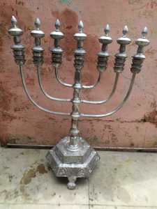 Portavelas Menorah de aluminio, venta al por mayor - Product Image 4