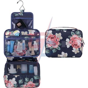 Waterproof Hanging Travel <b>Toiletry</b> <b>Bag</b> Large Capacity Cosmetic Organizer for <b>Women</b> Girls Zipper Closure Made of Leather Cotton - Product Image 4