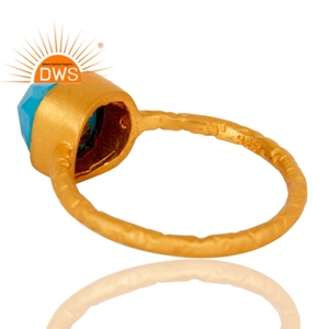 Nouvelle Bague Empilable en Argent Sterling 2026 avec Pierre Précieuse Turquoise Naturelle Matricielle pour Femme - Fabricant de Bijoux - Product Image 3