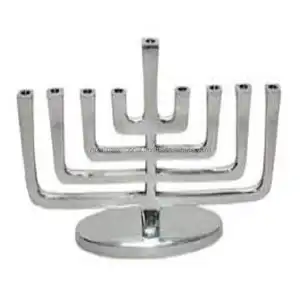 Aluminium Menorah 9 Lampjes Handgemaakte Kandelaar