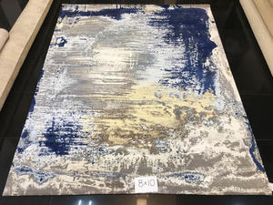 พรมไหมทอมือสีสันสดใส งานสั่งทำพิเศษ สไตล์โมเดิร์นจากอินเดีย ลายศิลปะนามธรรม AZORE ผลิตจากผ้าไหมและผ้าลินิน รูปทรงสี่เหลี่ยมผืนผ้า สำหรับห้องนอน - Product Image 6