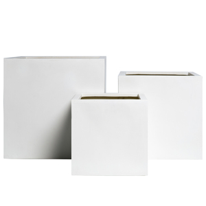High demand design garden white color big polystone pot planter box for flower and tree plant