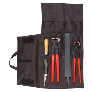 Kit de ferrage pour l'entretien des sabots de cheval avec outils de ferrage et instruments chirurgicaux vétérinaires, certifié CE - Product Image 1