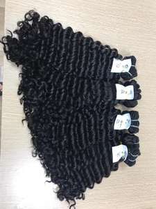 Mechones de cabello humano virgen sin procesar, cabello ondulado profundo con cutícula virgen - Product Image 4