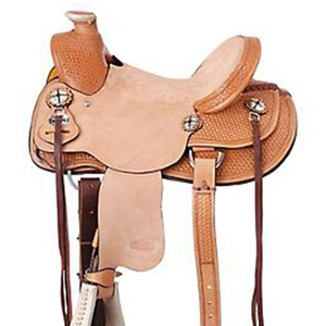 Jeu de clous de selle Western Horse en cuir véritable de qualité supérieure de 14 à 18 pouces Taille du siège Plusieurs couleurs pour l'équitation anglaise - Product Image 1