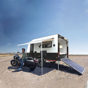 Manley 14.6ft Utility Caravan <b>Trailer</b> Toy Hauler with Independent Suspension Sleeps 4 People - Product Image 2