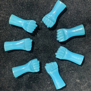 RIDA CREATIONS, Calcedonia Natural Azul con Certificación IGI, Tallada a Mano en Forma de Mano, Proveniente de Rajasthan - Product Image 5