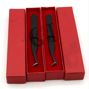 แหนบต่อขนตาทำจากสเตนเลสปลายนาโนพลาสม่าสีดำอุปกรณ์เสริมความงามโลโก้แบบกำหนดเองใหม่สำหรับมืออาชีพ - Product Image 4