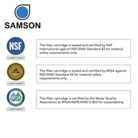 Filtres à blocs de charbon actif Matrikx PB1 (osmose inverse) 0,5 micron pour usage domestique, réduisant le plomb, le chlore, la chloramine, les COV, certifiés NSF