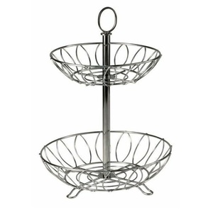 Hot Selling Modern Tableware New Design 2025 Reena Exports 2 Tier <b>Fruit</b> <b>Storage</b> Basket - Product Image 1