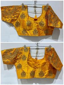 La plupart des designers prêts à porter pour femmes indiennes broderie pierre travail hauts chemisiers vêtements de fête mariage concepteur dames porter chemisier ethnique - Product Image 6