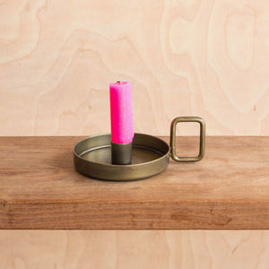 Portavelas de Metal de latón antiguo - Product Image 2