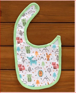 Baberos de pañuelo de algodón orgánico modernos para niños pequeños Suministro OEM Baberos de bandana impresos para niños Niñas Accesorios de alimentación para bebés - Product Image 2