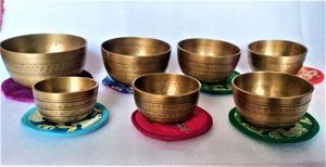 Bảy Bộ Bát Hát Tây Tạng Sản Xuất Ở <span class=keywords><strong>Nepal</strong></span> (Bát Hát Bảy Luân Xa) - Product Image 2