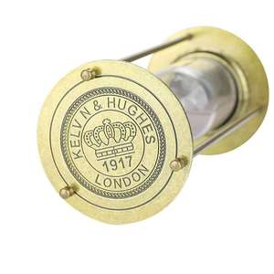 นาฬิกาทราย6.75นิ้วพร้อมเข็มทิศทองเหลืองการเดินเรือตกแต่งโต๊ะ - Product Image 2