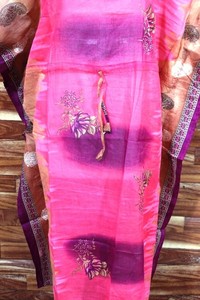 เดรสคาฟตันแขนสั้นสไตล์โบฮีเมียนพร้อมดีไซน์คอวีสีชมพูน่ารักสำหรับผู้หญิงและเด็กผู้หญิง - Product Image 2