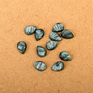 Séraphinite naturelle 8x5 mm en forme de poire, cabochon de haute qualité, pierre précieuse brute taillée, fournisseur pour bijoux en argent et or - Product Image 1