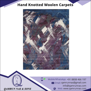 Tapis en laine noué à la main de qualité supérieure gamme exclusive pour salon conception tibétaine moderne utilisation de la prière à domicile largement vendue - Product Image 3