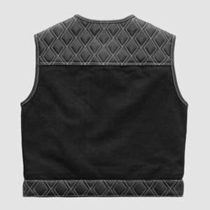 Men's High Quality Breathable Waterproof Genuine Leather Custom Design Biker Waistcoat <b>Vest</b> - Product Image 2