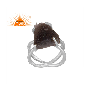 Bague de conception de croix de pierre précieuse de colombianite naturelle en argent sterling fin 925 Fabricant de bijoux - Product Image 1