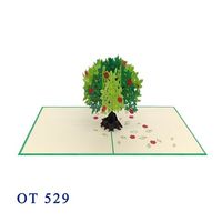Appelboom 3D Pop-up Kaart Liefde Handgemaakt Papierknutsel Cadeaus Groothandel Handwerk Op Maat Ontwerp Vietnam Top Trend Bestseller