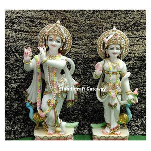 พระเจ้าอินเดีย Radha กฤษณะรูปปั้น - Product Image 1